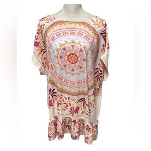 UMGEE Colorful Geometric Pattern Blouse Size Medium (Oversized)